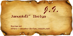 Januskó Ibolya névjegykártya