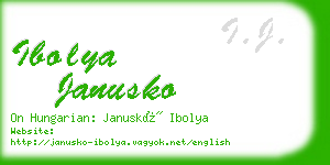 ibolya janusko business card
